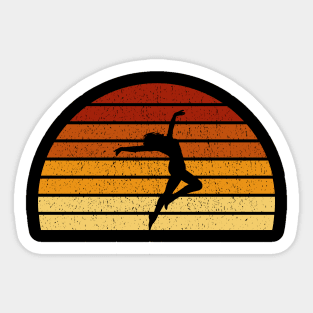 Vintage Sunset Dancing Gift For Dancers Sticker